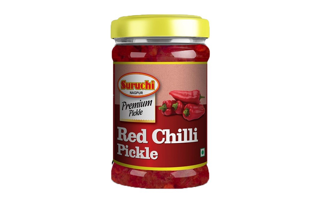 Suruchi Red Chilli Pickle    Plastic Jar  500 grams